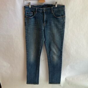 Womens Levi's Original Mid Rise Skinny Blue Jeans Denim Size 12